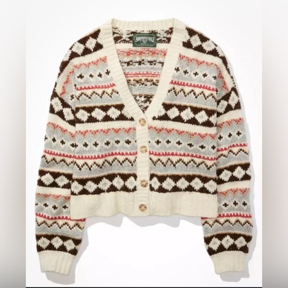 American Eagle Outfitters Sweaters - AE Soft & Cozy Fairisle Button-Up Cardigan